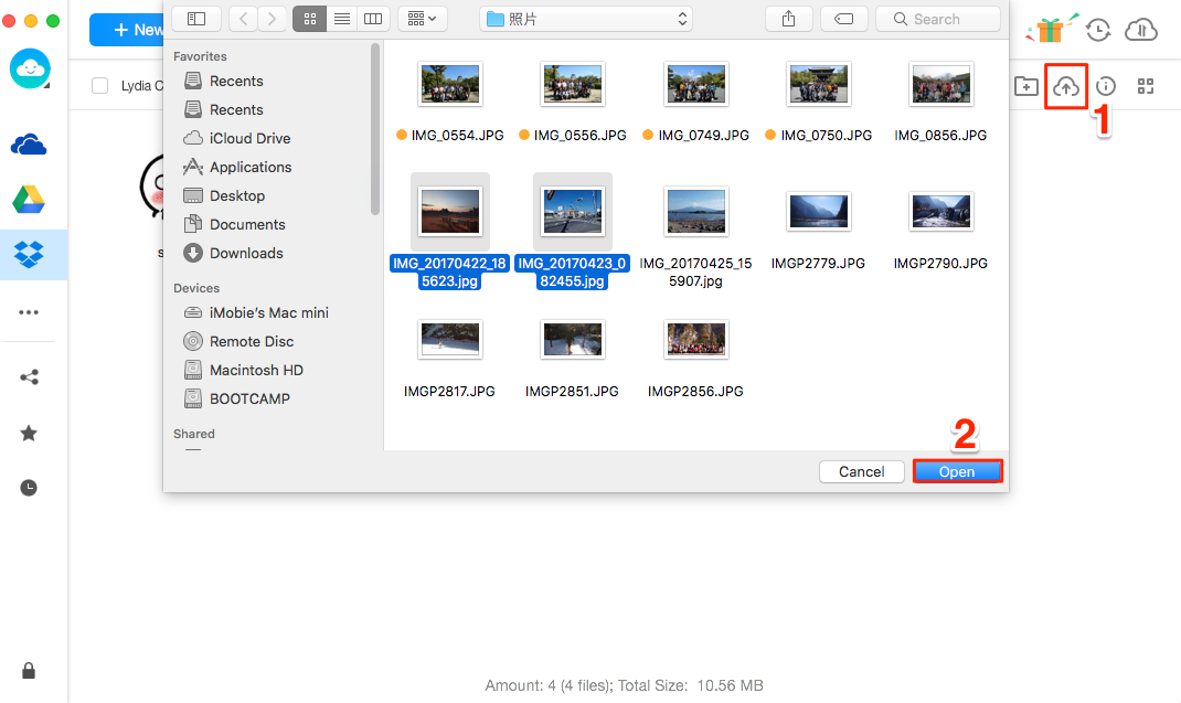 Manual photos to the cloud on mac free